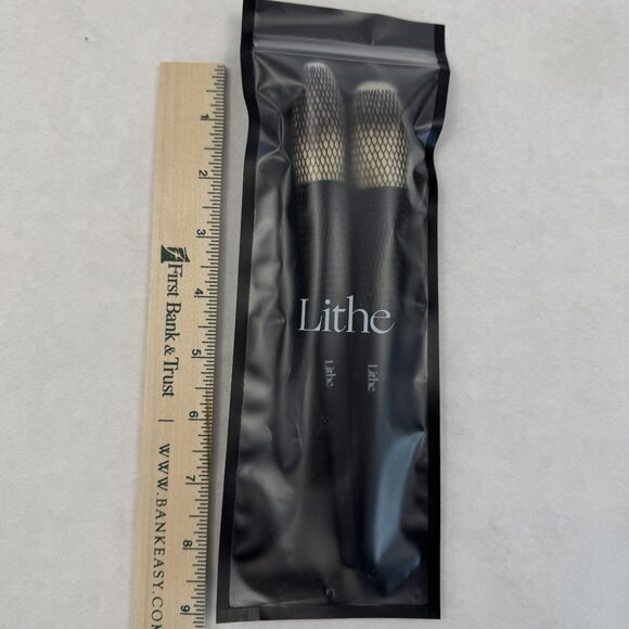 Lithe Beauty Essential Face Makeup Brushes Set 2-Pack Soft Bristles Black NEW - Picture 5 of 5
